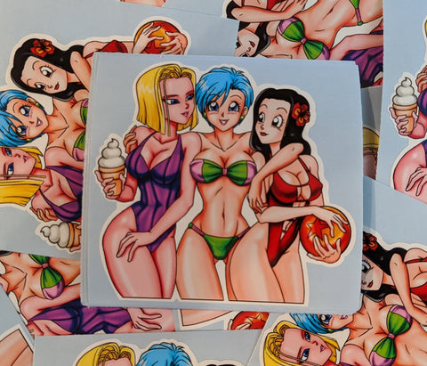Dragon Ball Beach Babes Sticker